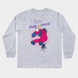 I love fluffy unicorns Kids Long Sleeve T-Shirt